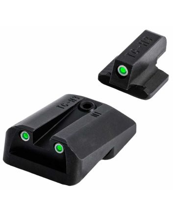 TruGlo TGTG231N2W Tritium ProBlack | Green Tritium White Outline Front Sight Green Tritium Rear Sight