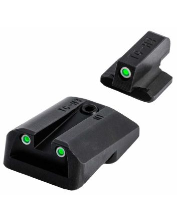 TruGlo TGTG231Z2W Tritium ProBlack | Green Tritium White Outline Front Sight Green Tritium Rear Sight