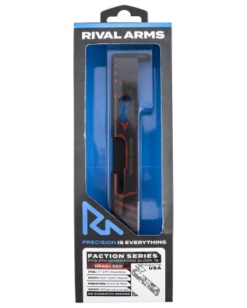 Rival Arms RA-RA12G206A Faction Series Slide A1 with Docter Cut Cerakote Ready Red 17-4 Stainless Steel for Glock 19 Gen4