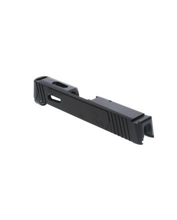 Rival Arms RA-RA10P002A Precision Slidewith Front/Rear Serrations &amp; RMS Cuts QPQ Black 416R Stainless Steel for Sig P365