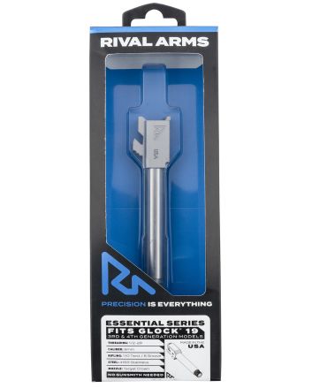 Rival Arms RA-RA22G202D Essential V2 Drop-In Barrel 9mm Luger 4.49" Stainless Steel Finish &amp; Material with Threading for Glock 19 Gen3-4