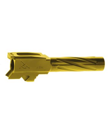 Rival Arms RA-RA20G301E Precision V1 Drop-In Barrel 9mm Luger 3.41" Gold PVD Finish 416R Stainless Steel Material for Glock 43, 43X