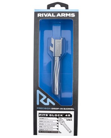Rival Arms RA-RA20G801D Precision V1 Drop-In Barrel 9mm Luger 4.17" Stainless PVD Finish 416R Stainless Steel Material for Glock 48