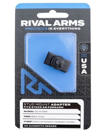 Rival Arms RA-RA92M6B Stud Mount Adapter12L14 Steel Black Oxide for AR Stock Forearm