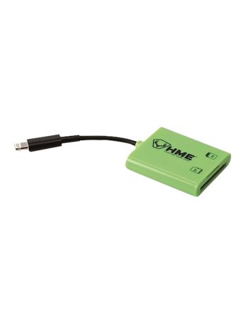 HME HMESDCRIOS Memory Card Reader iOS Fits iPhone/iPad Up To 256GB Black/Green
