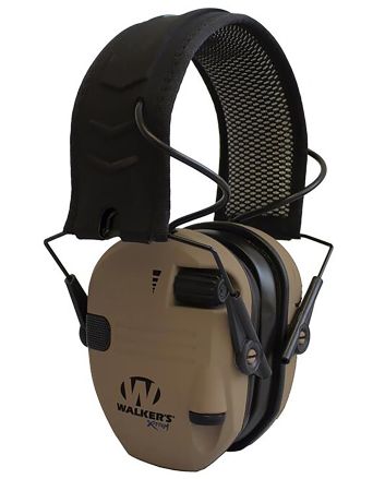 Walker's GWPXRSEMBB Razor X-TRM Digital Electronic Muff 21 dB Over the Head Battle Brown/Black Polymer