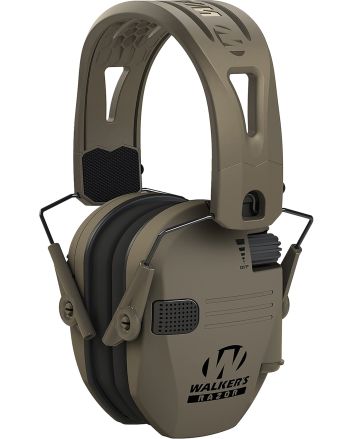 Walker's GWPRSEMRHMFDE Razor Tacti-Grip 23 dB Over the Head Flat Dark Earth Polymer
