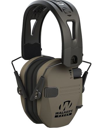 Walker's GWPRSEMRHFDE Razor Tacti-Grip 23 dB Over the Head Flat Dark Earth/Black Polymer