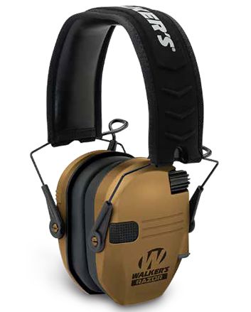 Walker's GWPRSEMBB Razor Slim Electronic Muff 23 dB Over the Head Battle Brown/Black Polymer