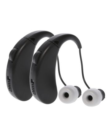 Walker's GWPRCHUE2PK Ultra Ear BTE Hearing Enhancer 22 dB Behind the Ear Rechargeable 2 Pack