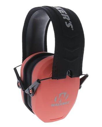 Walker's GWPRSMPASCOR Razor Slim Passive Muff 27 dB Over the Head Coral/Black Polymer