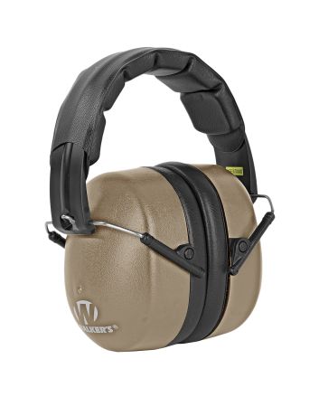 Walker's GWPEXFM3FDE Extra Range Passive Muff 30 dB Folding Flat Dark Earth/Black Polymer