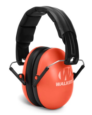Walker's GWPYWFM2COR Folding Muff23 dB Over the Head Coral/Black Polymer Fits Youth/Women
