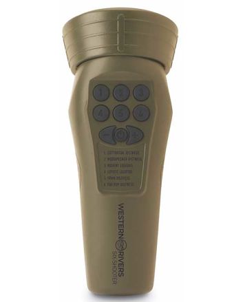 Western Rivers WRC-GC6S Mantis Six Shooter Electronic Call Multiple Sounds Attracts Predators Brown Plastic