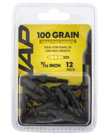 NAP NAP60P3DP1132 3D Practice Points Field Tips Fixed 100 GR Black/ 12 Pack