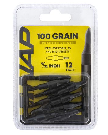 NAP NAP60P3DP932 3D Practice Points Field Tips Fixed 100 Gr Black/ 12 Pack