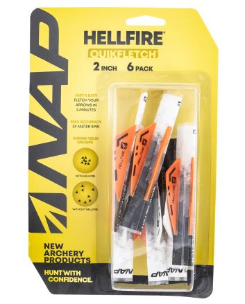 NAP NAP60034 Quickfletch Hellfire Fletching White Orange/ 6 Pack