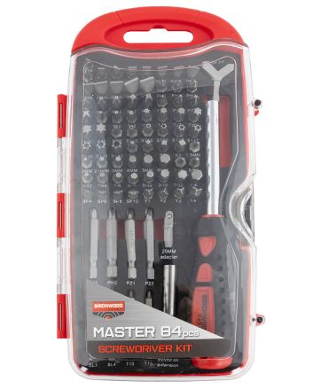 Birchwood Casey DLXSDS Master Screwdriver Kit84 Pieces Includes Slotted/Philips/Torx/Hex Heads