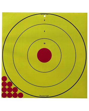 Birchwood Casey LRBET5PK Shoot-N-C Reactive Target Self-Adhesive Paper Red/Yellow 17.75" Bullseye 5 Pack