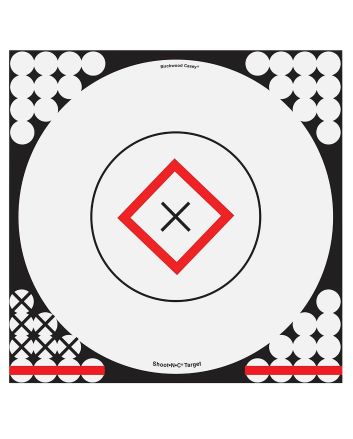 Birchwood Casey 34195 Shoot-N-C Reactive Target Self-Adhesive Paper Black/Red/White 17.25" Bullseye 5 Pack