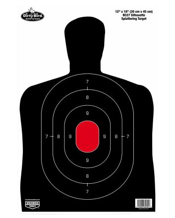 Birchwood Casey 35709 Dirty Bird Silhouette Target Silhouette Tagboard Target 12" x 18" 50 Per Pkg