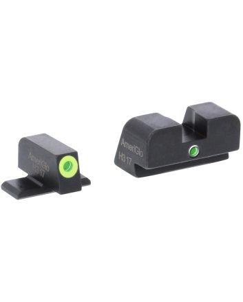 AmeriGlo SG301 i-Dot Sight Set for SIG SauerGreen Tritium LumiGreen Outline Front Sight-Green Tritium Rear Sight