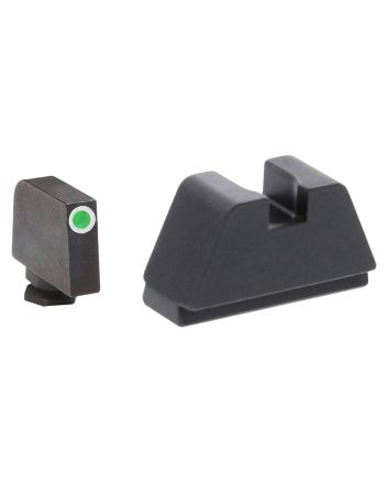 AmeriGlo GL481 Optic Compatible Sight Set for Glock2XL Tall Green Tritium White Outline Front Sight-Black Rear Sight