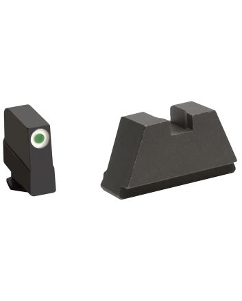 AmeriGlo GL491 Optic Compatible Sight Set for Glock3XL Tall Green Tritium White Outline Front Sight-Black Rear Sight