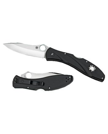 Spyderco C66PBK3 Centofante 33.14" Folding Drop Point Plain VG-10 SS Blade Black FRN Handle Includes Pocket Clip
