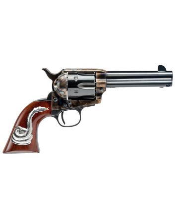 Cimarron MP410SSI01 Man With No Name45 Colt (LC) 6rd 4.75" Blued Barrel &amp; Cylinder Color Case Hardened Steel Frame with Walnut Grip with Integrated Snake