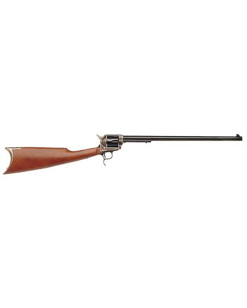 Cimarron MP419 Revolving CarbineFull Size 45 Colt (Long Colt) 6 Shot 18" Blued Stainless Steel Barrel, Color Case Hardened Stainless Steel Receiver, Walnut Shoulder Stock, Right Hand