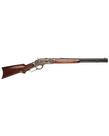 Cimarron CA213 1873 Short Deluxe Full Size 38 Special/357 Mag 10+1, 20" Blued Octagon Steel Barrel, Color Case Hardened Steel Receiver, Walnut Fixed Pistol Grip Stock, Right Hand