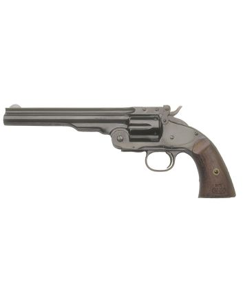Cimarron CA850 No. 3 Schofield45 Colt (Long Colt) 6 Shot 7" Matte Black Stainless Steel Barrel, Cylinder &amp; Frame, Walnut Grip, Exposed Hammer