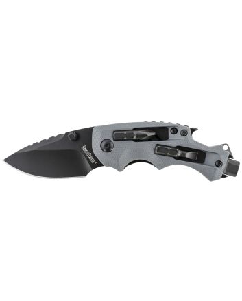 Kershaw 8720 Shuffle DIY 2.40" Folding Drop Point Plain Black Oxide 8Cr13MoV SS Blade Gray Glass-Filled Nylon Handle Includes Pocket Clip