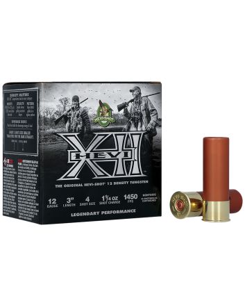 HEVI-Shot HS53304 HEVI-XII12Gauge 3" 1 1/4oz Tungsten 4Shot 25 Per Box/10 Case