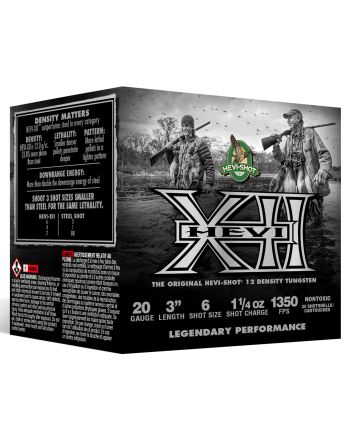 HEVI-Shot HS53206 HEVI-XII20Gauge 3" 1 1/4oz Tungsten 6Shot 25 Per Box/10 Case
