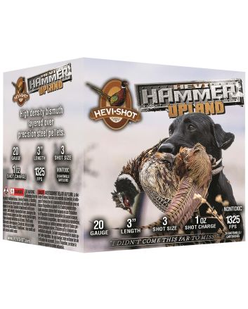 HEVI-Shot HS29213 HEVI-Hammer Upland 20Gauge 3" 1oz Steel/Bismuth 3Shot 25 Per Box/10 Case