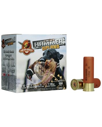 HEVI-Shot HS29125 HEVI-Hammer Upland 12Gauge 3" 1 1/8oz Steel/Bismuth 5Shot 25 Per Box/10 Case