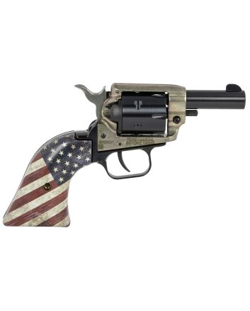 Heritage Mfg BK22CH2USFLAG Barkeep22 LR 6 Shot 2.67" Black Oxide Steel Barrel &amp; Cylinder, Simulated Case Hardened Zinc Alloy Frame, US Flag Polymer Grips