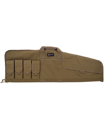 GPS Bags SRC42FDE Single Rifle Case Flat Dark Earth 600D Polyester w/ Mag Pouch Lockable Zippers &amp; Fleece-Lining