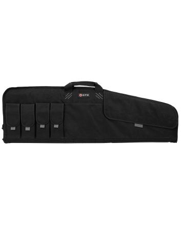 GPS Bags SRC42 Single Rifle Case Black 600D Polyester w/ Mag Pouch Lockable Zippers &amp; Fleece-Lining