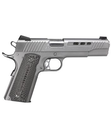 Diamondback DB1911SS 1911 Limited Edition 45 ACP 8+1 5" Stainless Match Grade Barrel, Ported/Serrated Stainless Steel Slide &amp; Frame w/Beavertail, Black G10 Grip