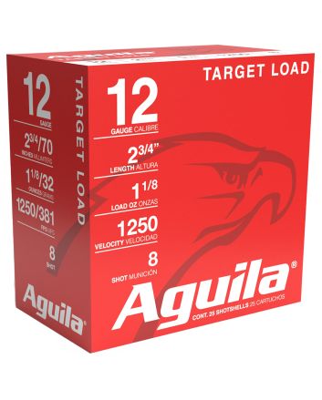 Aguila 1CHB1348 Target Load Competition 12Gauge 2.75" 1 1/8oz 8Shot 25 Per Box/10 Case