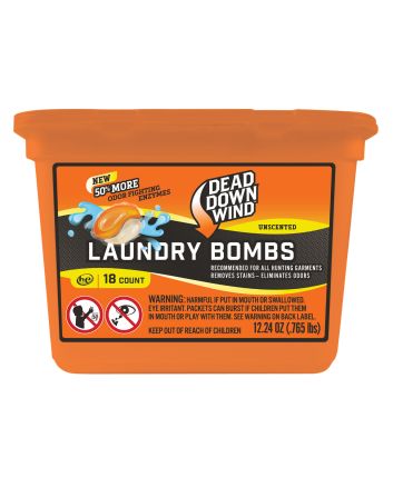 Dead Down Wind 118318 Laundry BombsOdor Eliminator Unscented Scent 12.24 oz Tub 18 count