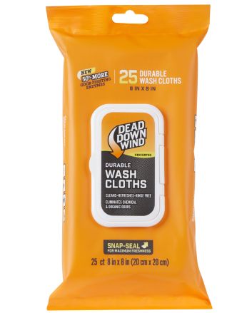Dead Down Wind 1355 Wash Cloths Value Pack 8" X 8" Unscented 25 Count