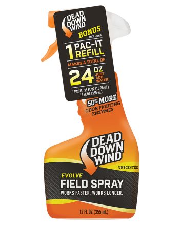 Dead Down Wind 1312418 Evolve Field Spray Pac-It Combo Odor Eliminator Unscented Scent 24 oz Trigger Spray