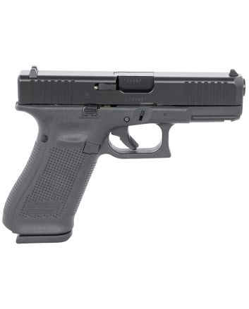 Glock UA455S203 G459mm Luger 17+1 4.02" GMB Barrel, Black nDLC Serrated Slide, Black Polymer Frame w/Accessory Rail, Black Textured w/Interchangeable Backstrap Grip, Ambidextrous