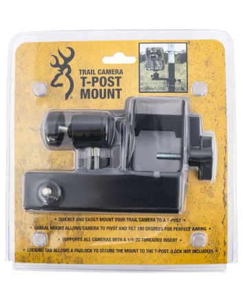 Browning Trail Cameras CTM T-Post MountBlack Powder Coated Steel Fits Browning Trail Cameras
