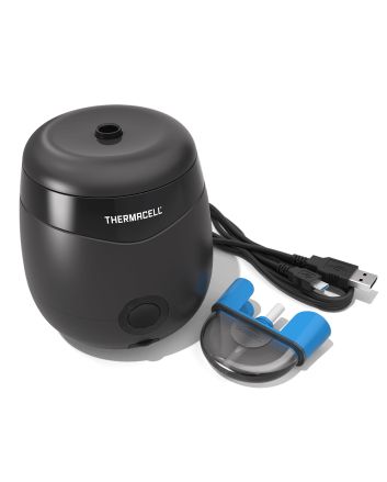 Thermacell E55X E-Series Rechargeable Repeller Charcoal Gray Effective 20 ft Odorless Scent Repels Mosquito Effective Up to 12 hrs