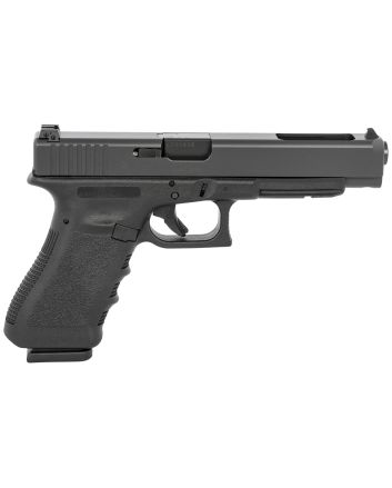 Glock UI3430103 G34 Gen3 Competition 9mm Luger5.31" Barrel 17+1,Black Frame &amp; Slide, Finger Grooved Rough Texture Grip, Adjustable Sights, Safe Action Trigger (US Made)